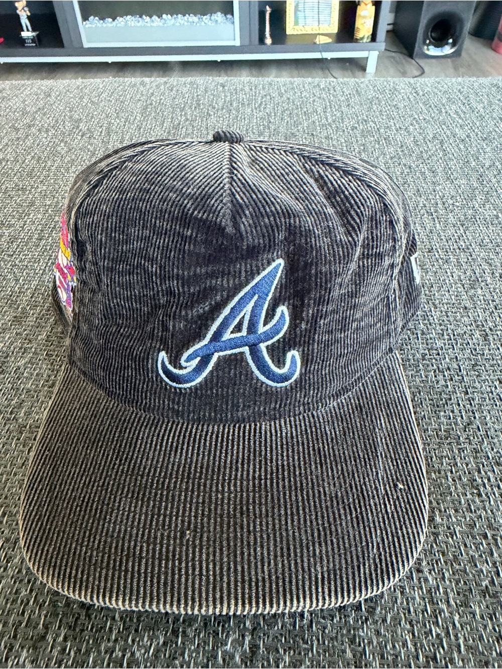 Atlanta Braves corduroy SnapBack hat